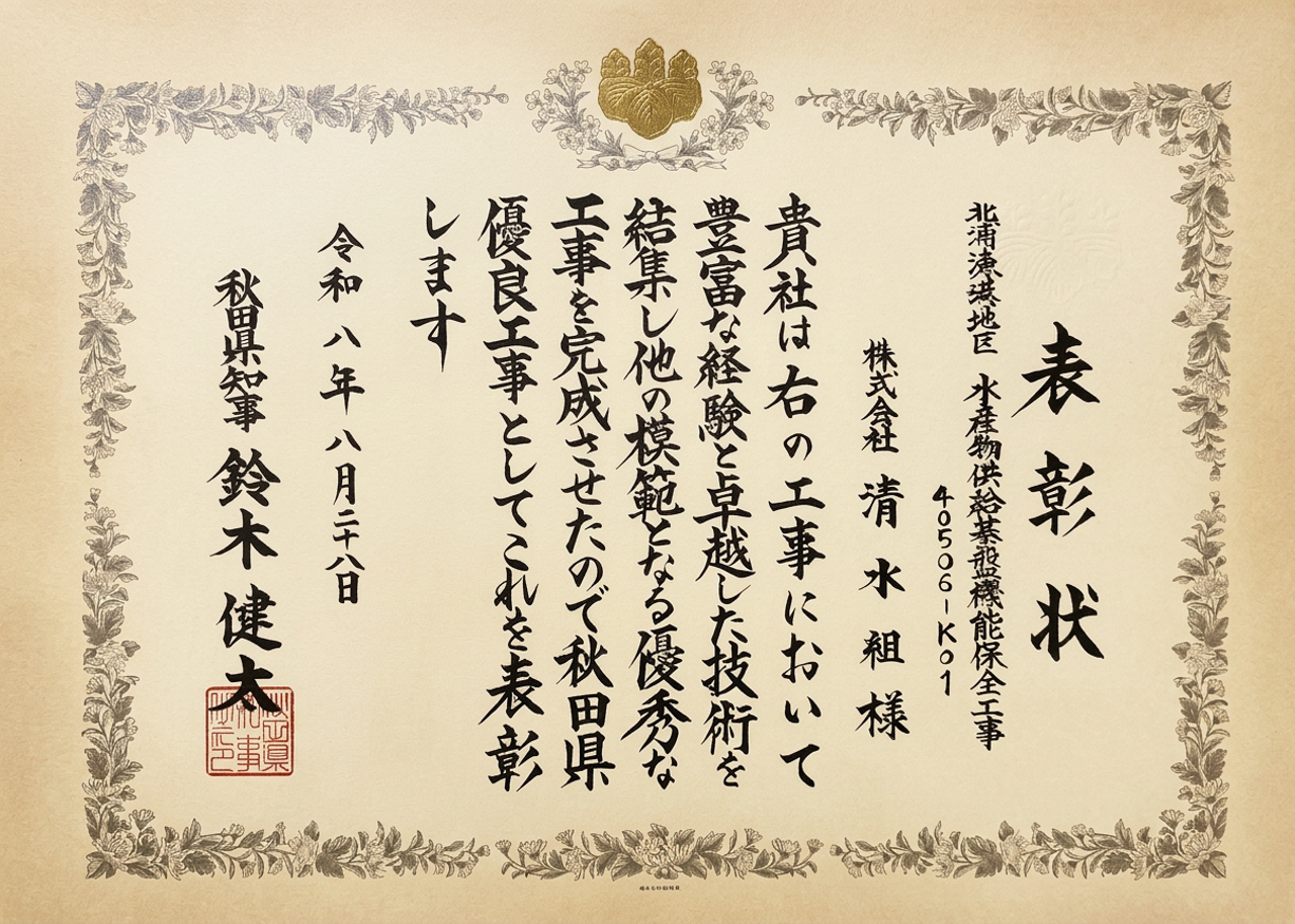令和８年　秋田県知事（優良工事）